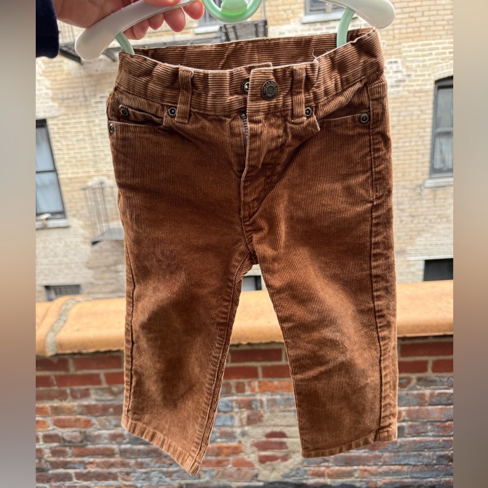 Janie and Jack Chocolate Corduroy Kids Trousers